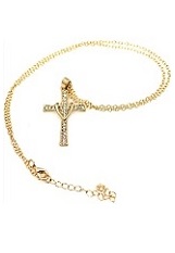 little handsome heart cross baby girls necklace 